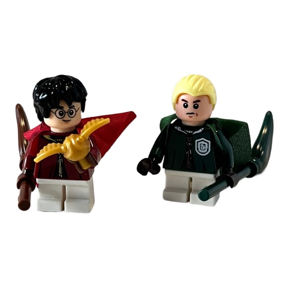 Harry Potter Draco Malfoy Quidditch Match Mini Figures Broom Lego Compatible - Picture 1 of 8